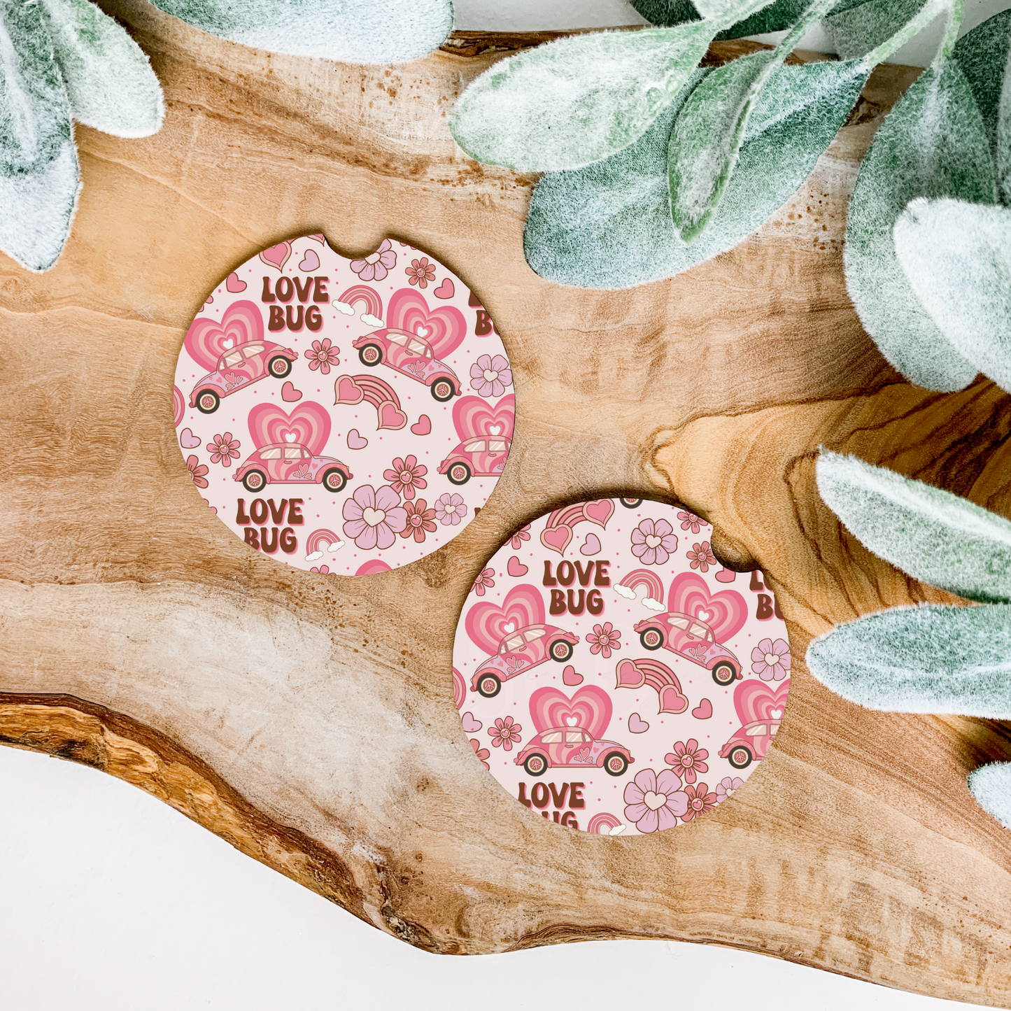 Retro Love Bug Car Coasters