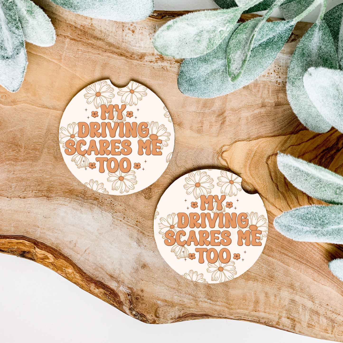 My Driving Scares Me Car Coasters