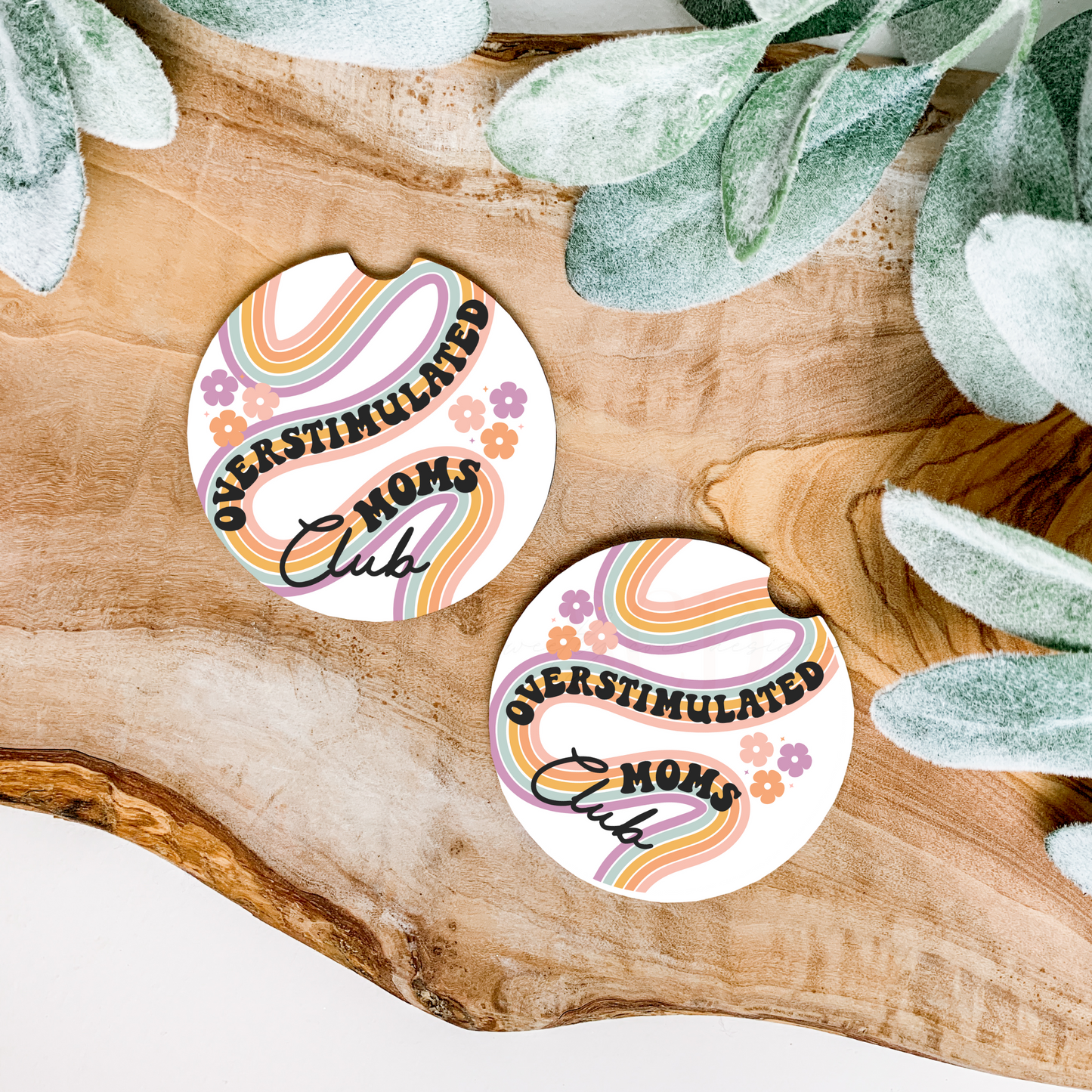 Overstimulated Moms Club Car Coasters