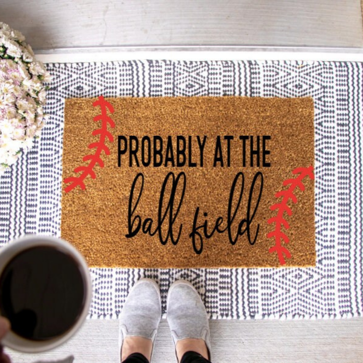 Probably At The Ball Field Doormat