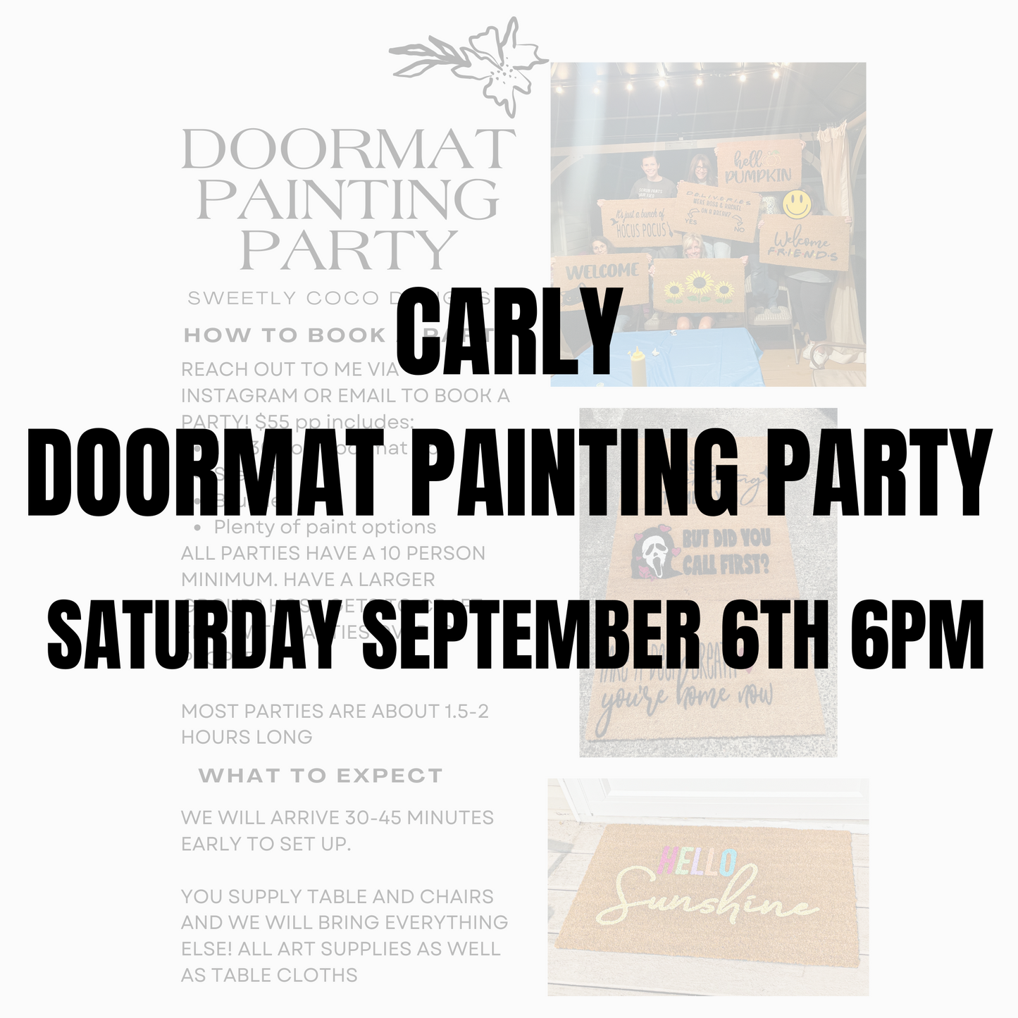 Carly | Doormat Painting Party