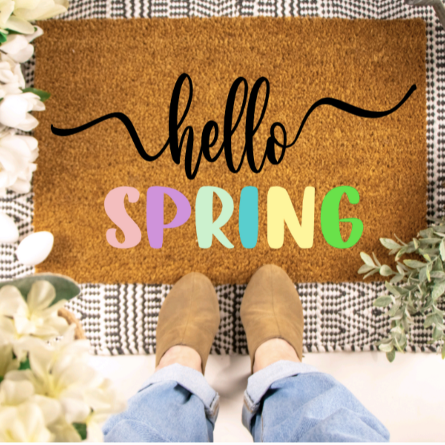 Hello Spring Doormat