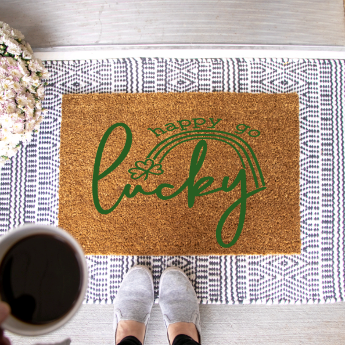 Happy Go Lucky Doormat
