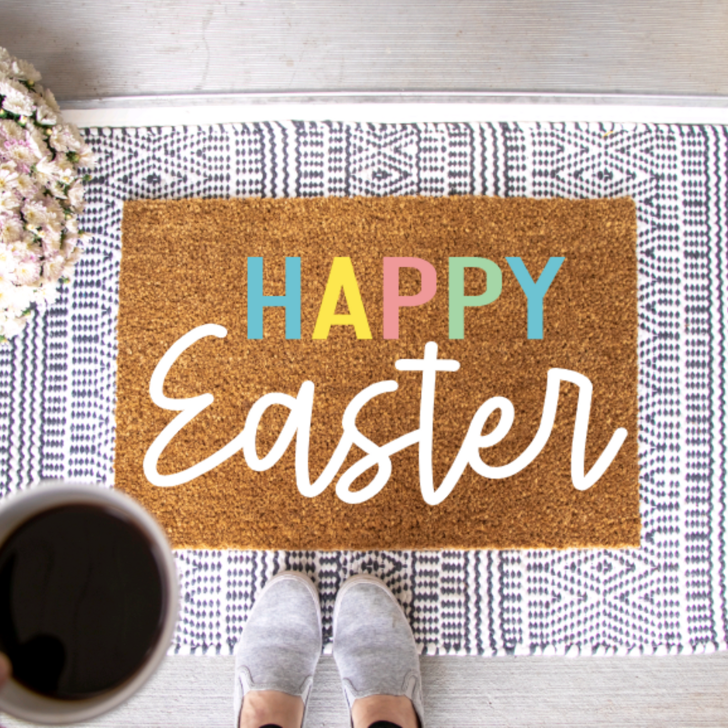Happy Easter Doormat