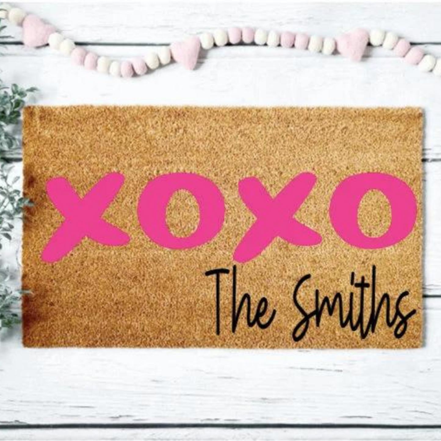 XOXO Last Name Doormat
