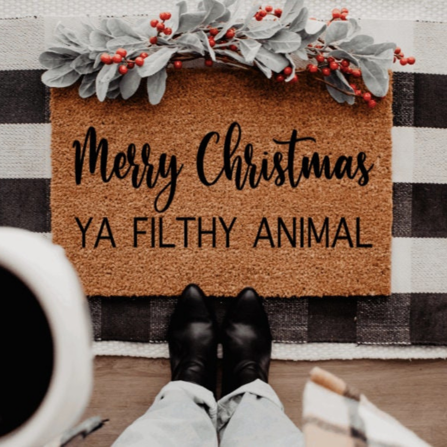 Merry Christmas Ya Filthy Animal Doormat