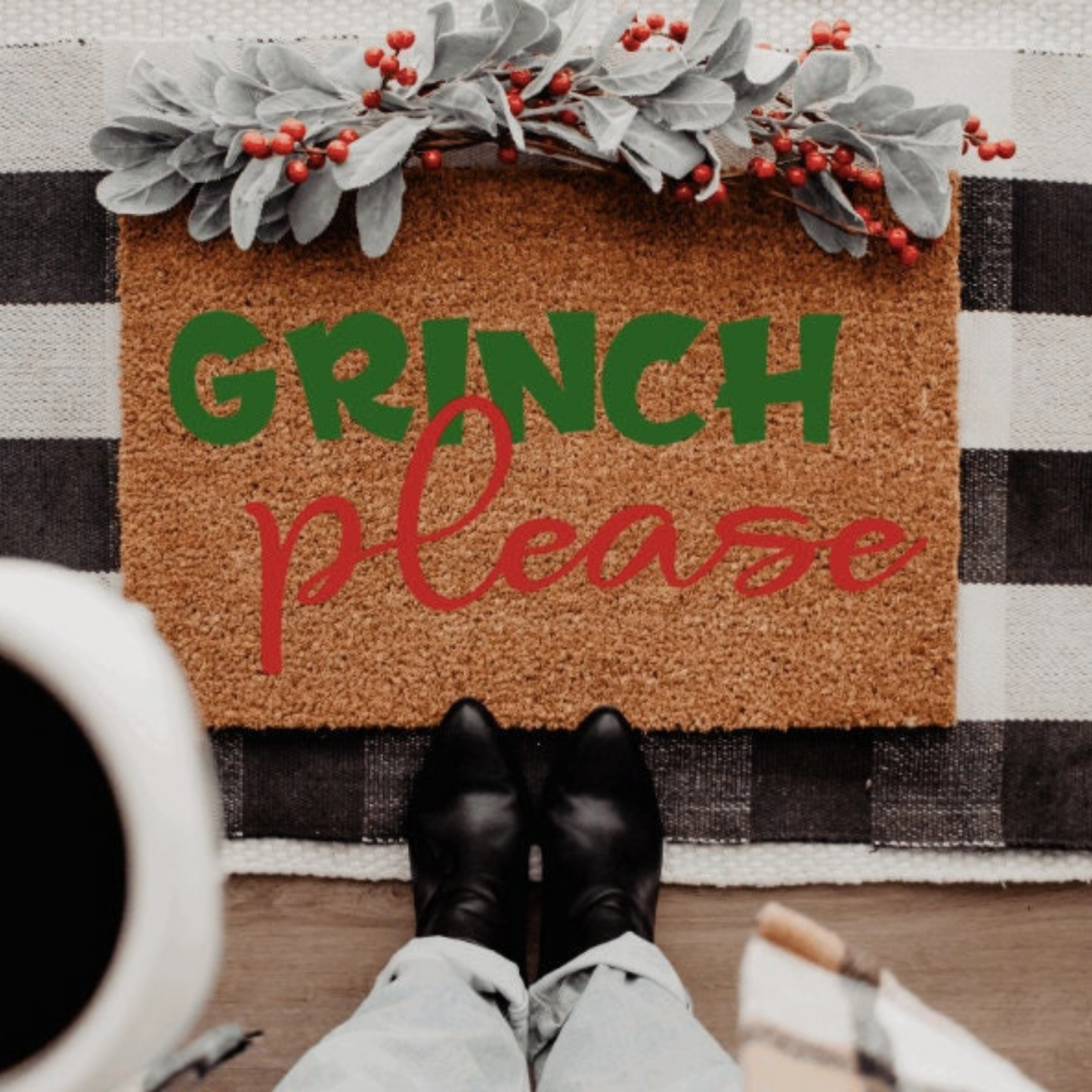 Grinch Please Doormat