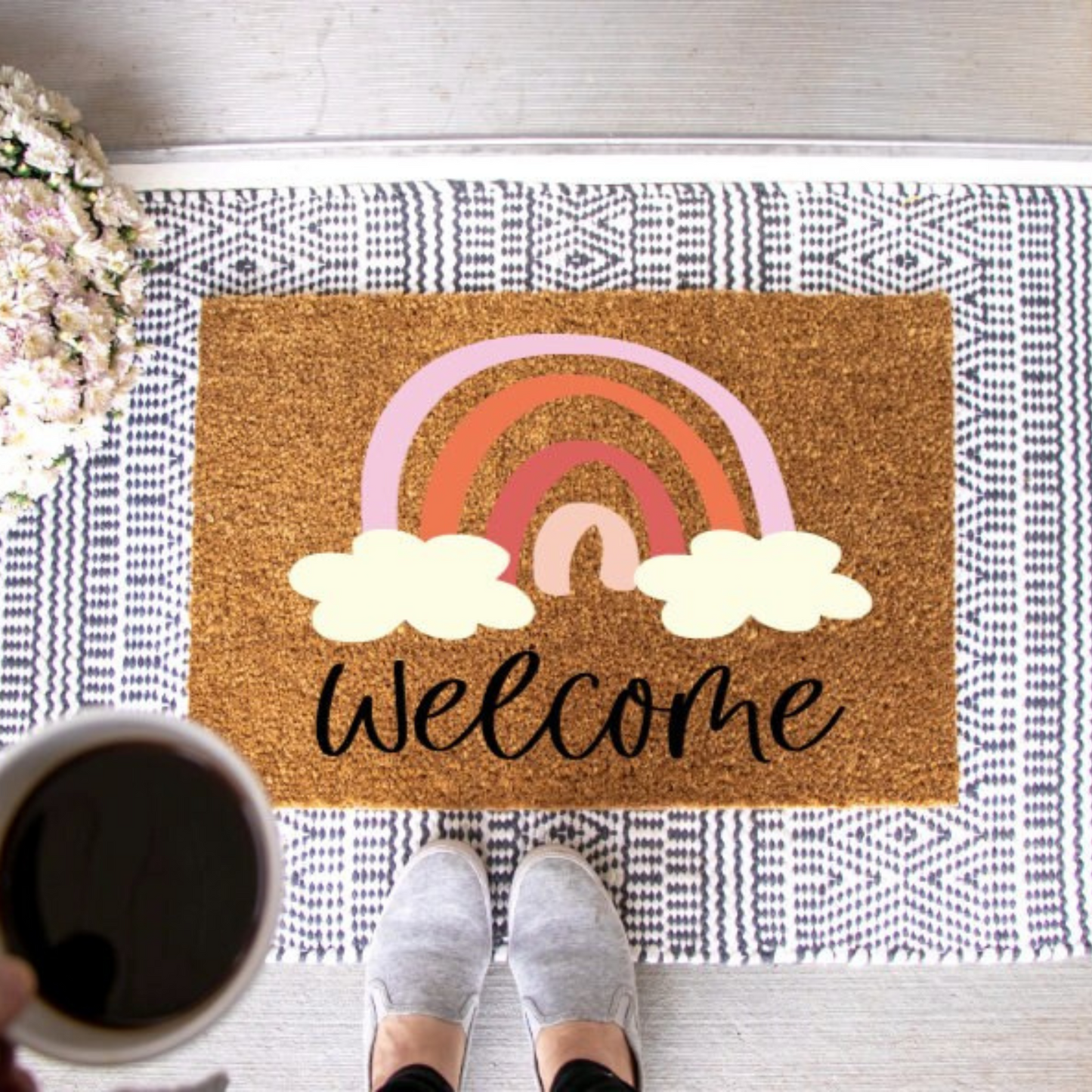 Boho Rainbow Doormat