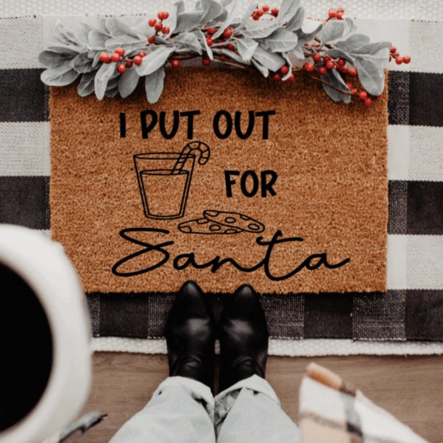 I Put Out For Santa Doormat