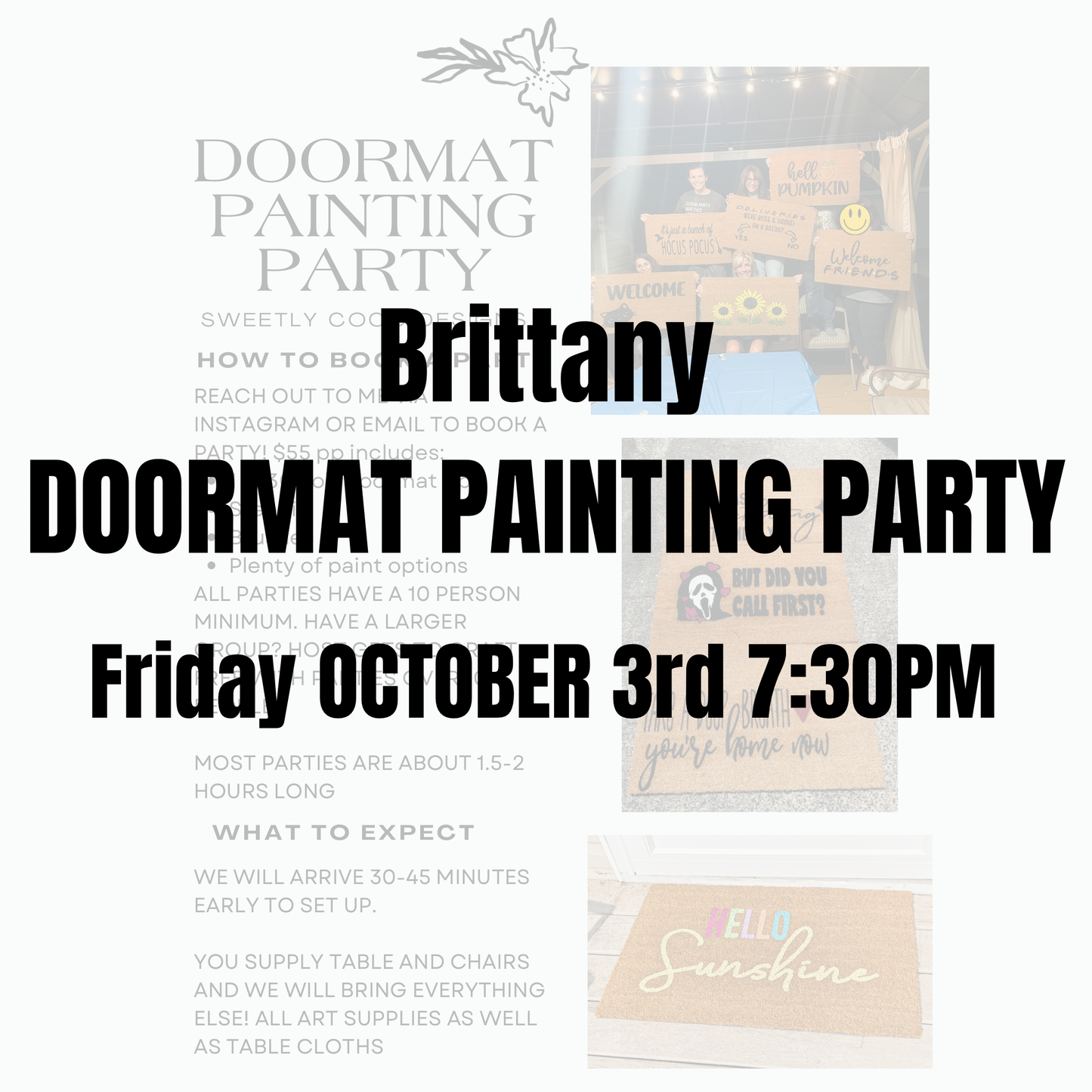 Brittany | Doormat Painting Party