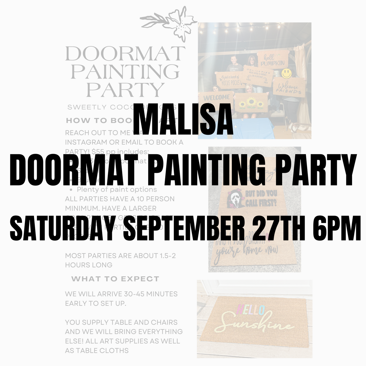 Malisa | Doormat Painting Party