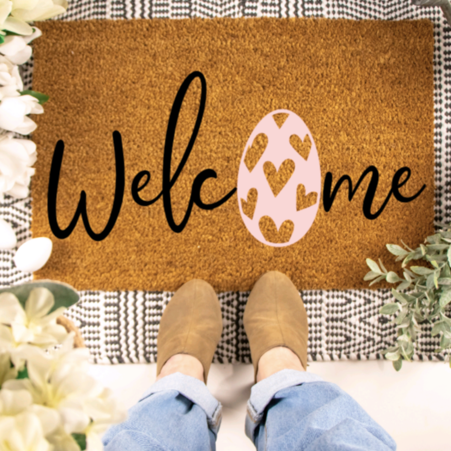 Welcome Easter Egg Doormat