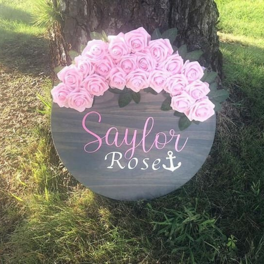 Nursery Flower Name Sign