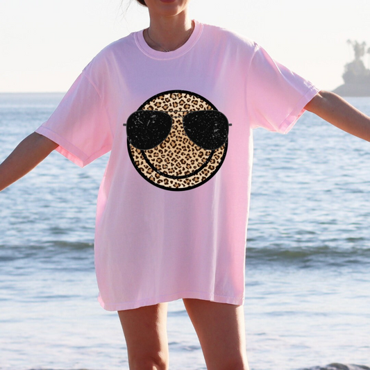 Leopard Print Smiley Top