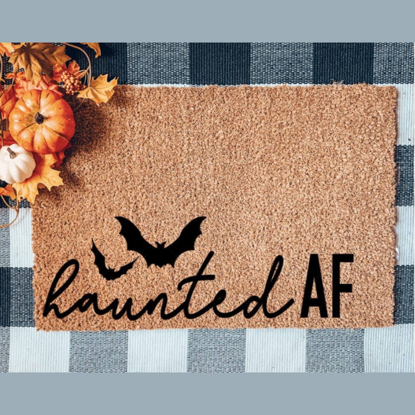 Haunted AF Halloween Doormat