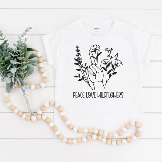 Peace Love Wildflowers Top