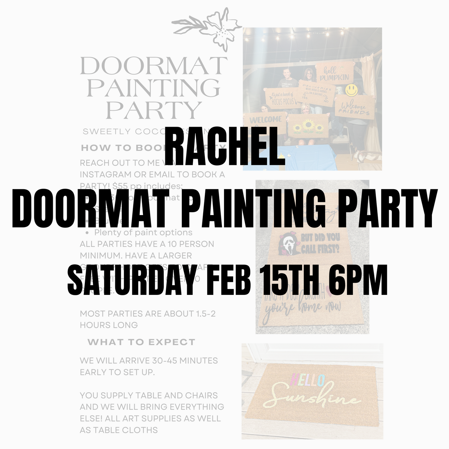 Rachel | Doormat Painting Party