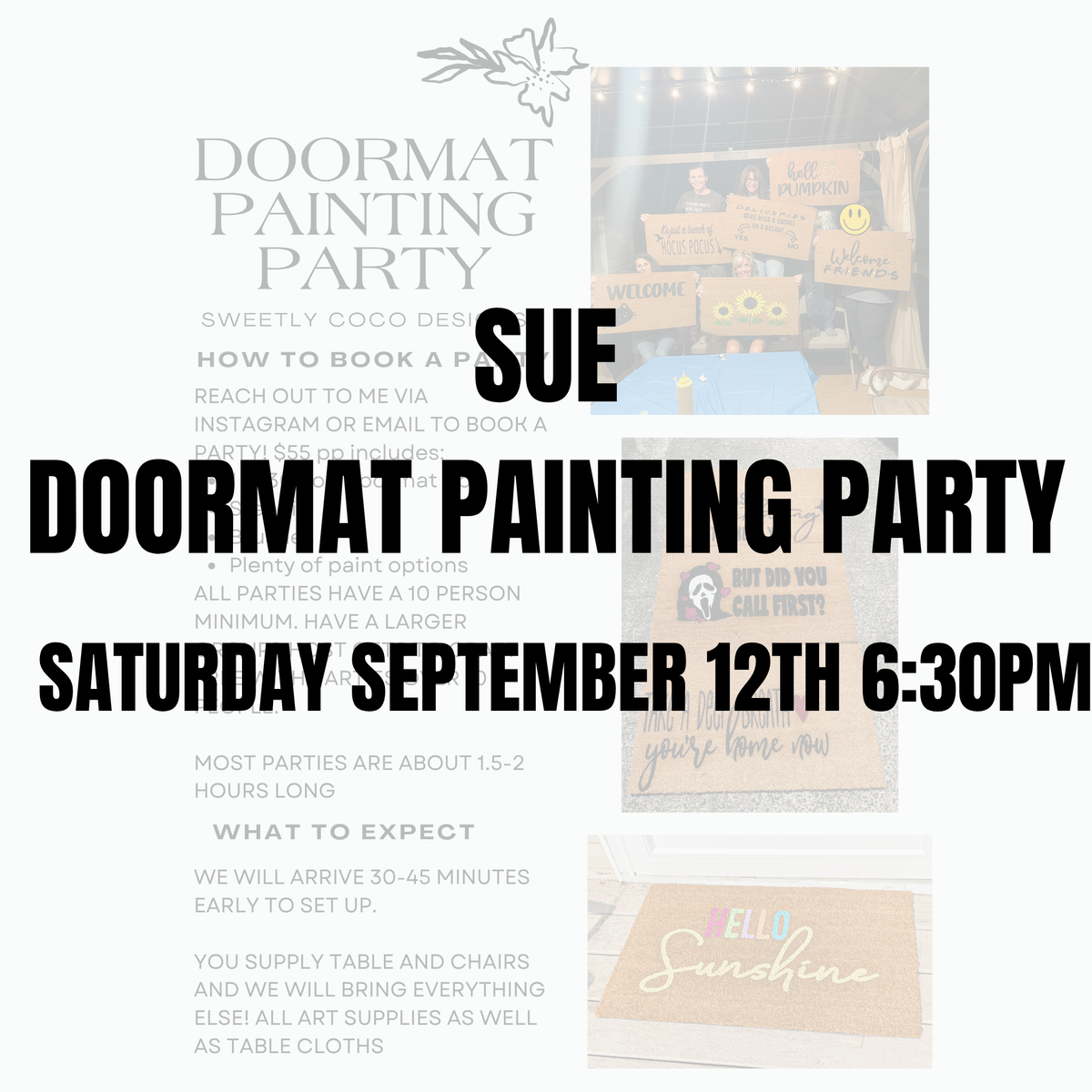 Sue | Doormat Painting