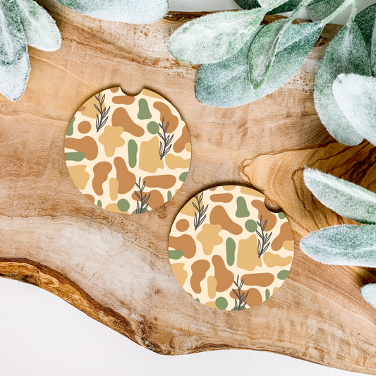 Boho Camo Car Coasters