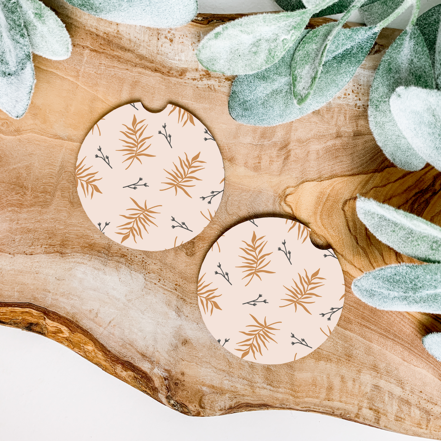 Boho Floral Car Coasters