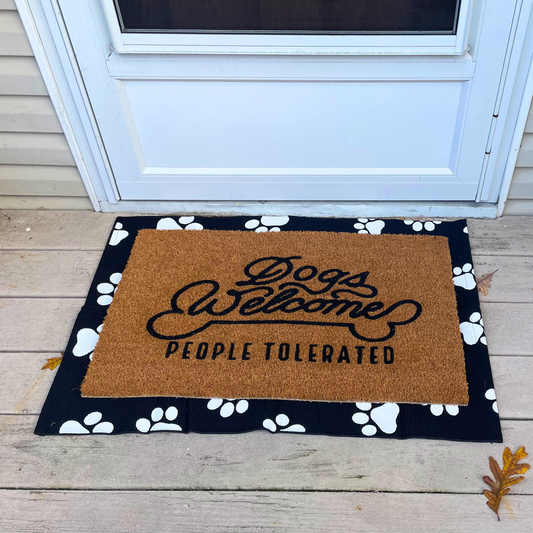 Paw Print Layering Rug