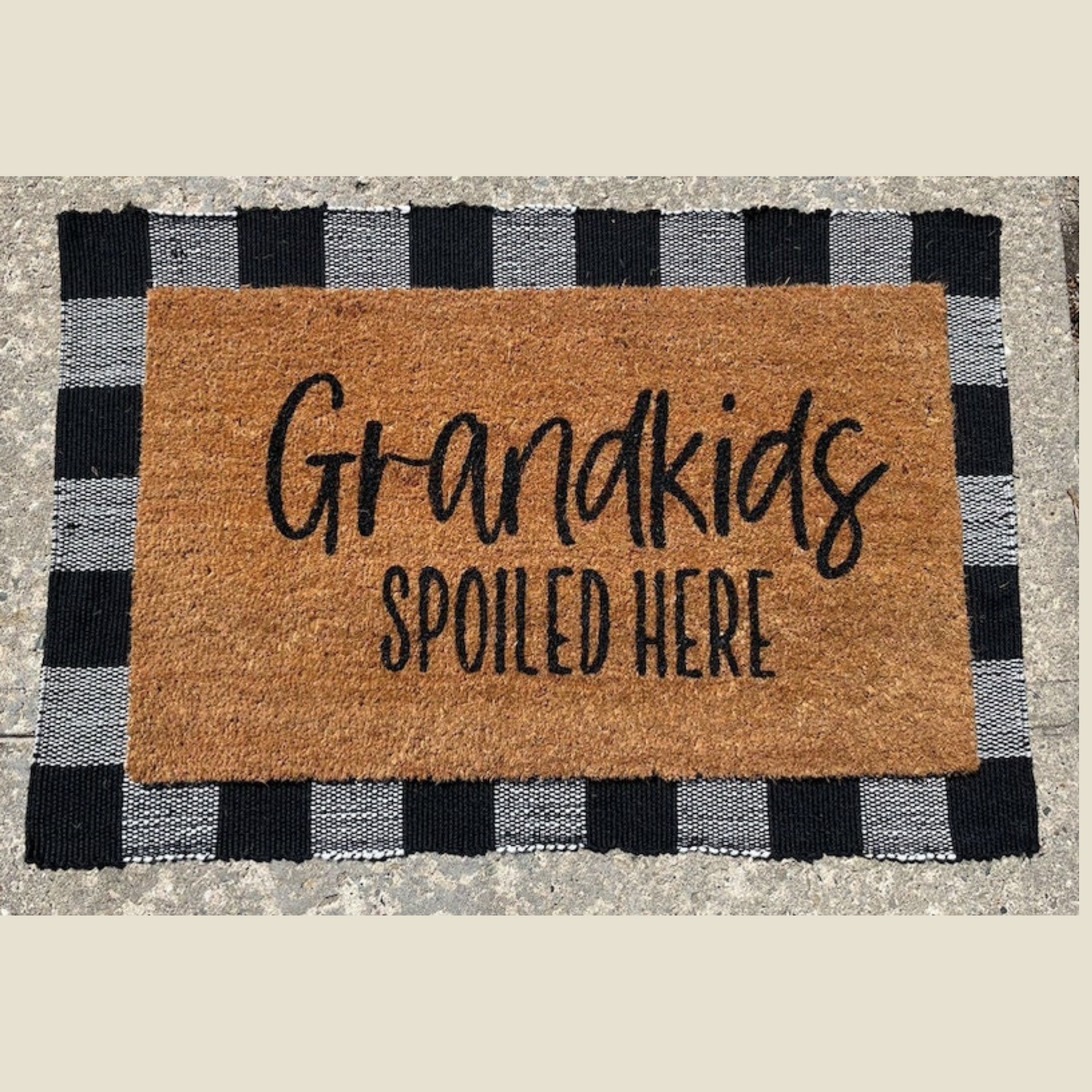 Grandkids Spoiled Here Doormat