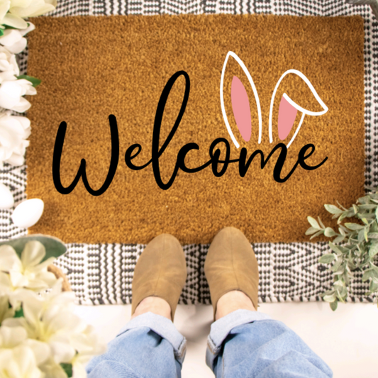 Welcome Bunny Ears Doormat