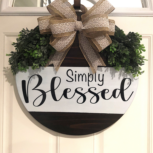 Simply Blessed Door Hanger