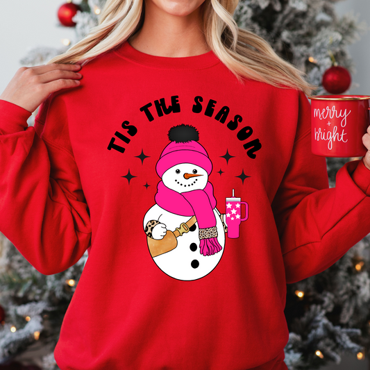 'Tis The Season Cute Snowman Top