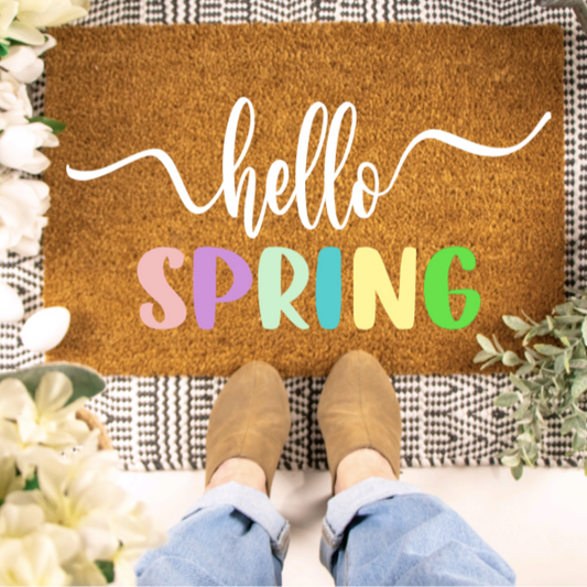 Hello Spring Doormat