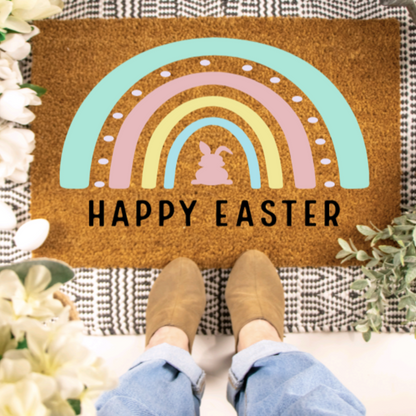 Happy Easter Rainbow Doormat