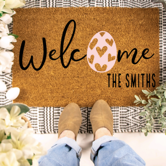 Welcome Easter Egg Doormat