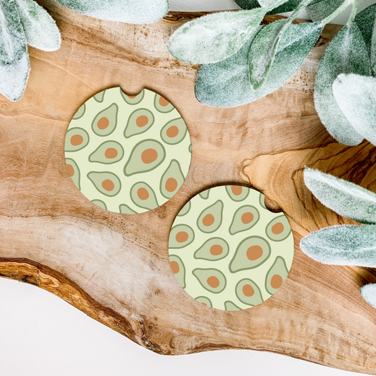 Avocado Car Coasters