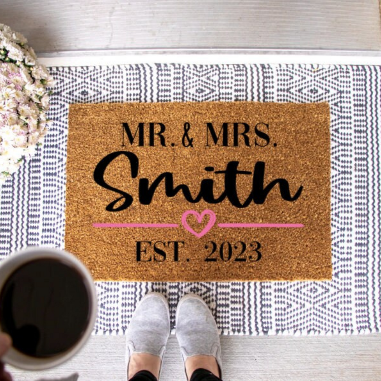 Mr & Mrs Last Name Doormat