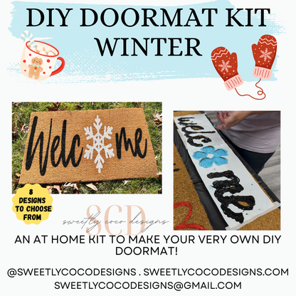 DIY Winter Themed Doormat At Home Kit