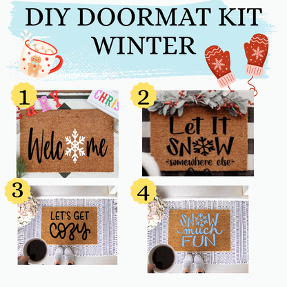DIY Winter Themed Doormat At Home Kit