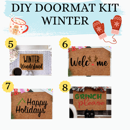 DIY Winter Themed Doormat At Home Kit