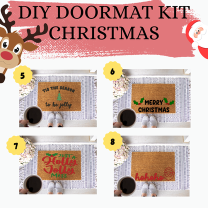 DIY Christmas Themed Doormat At Home Kit