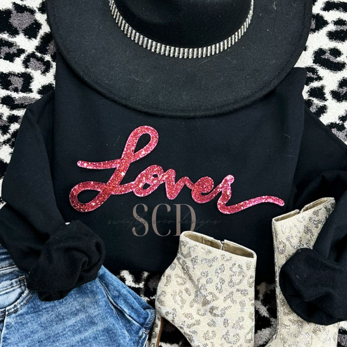 Lover Sequin Patch Top