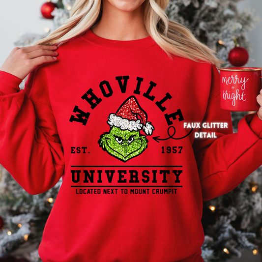 Whoville University Grinch Top