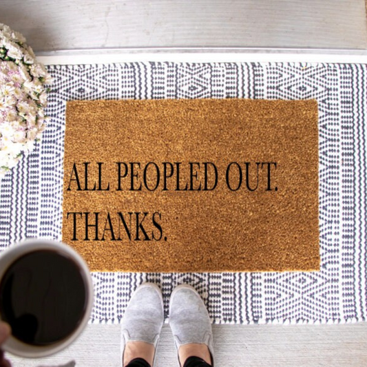 All Peopled Out Doormat