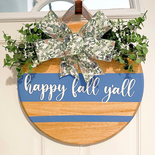 Happy Fall Y'all Door Hanger