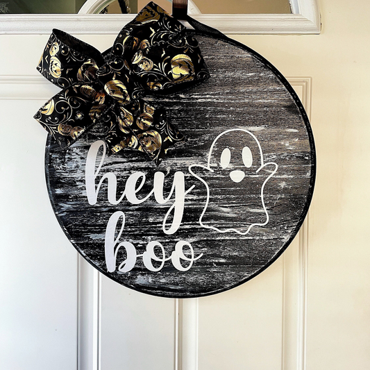 Hey Boo Splatter Door Hanger