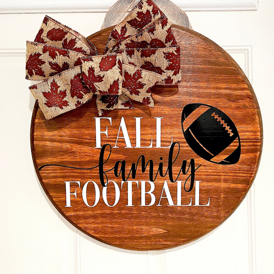 Fall Family Football Door Hanger