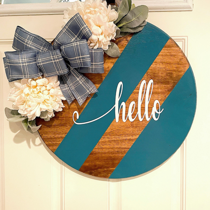 Hello Stripe Door Hanger