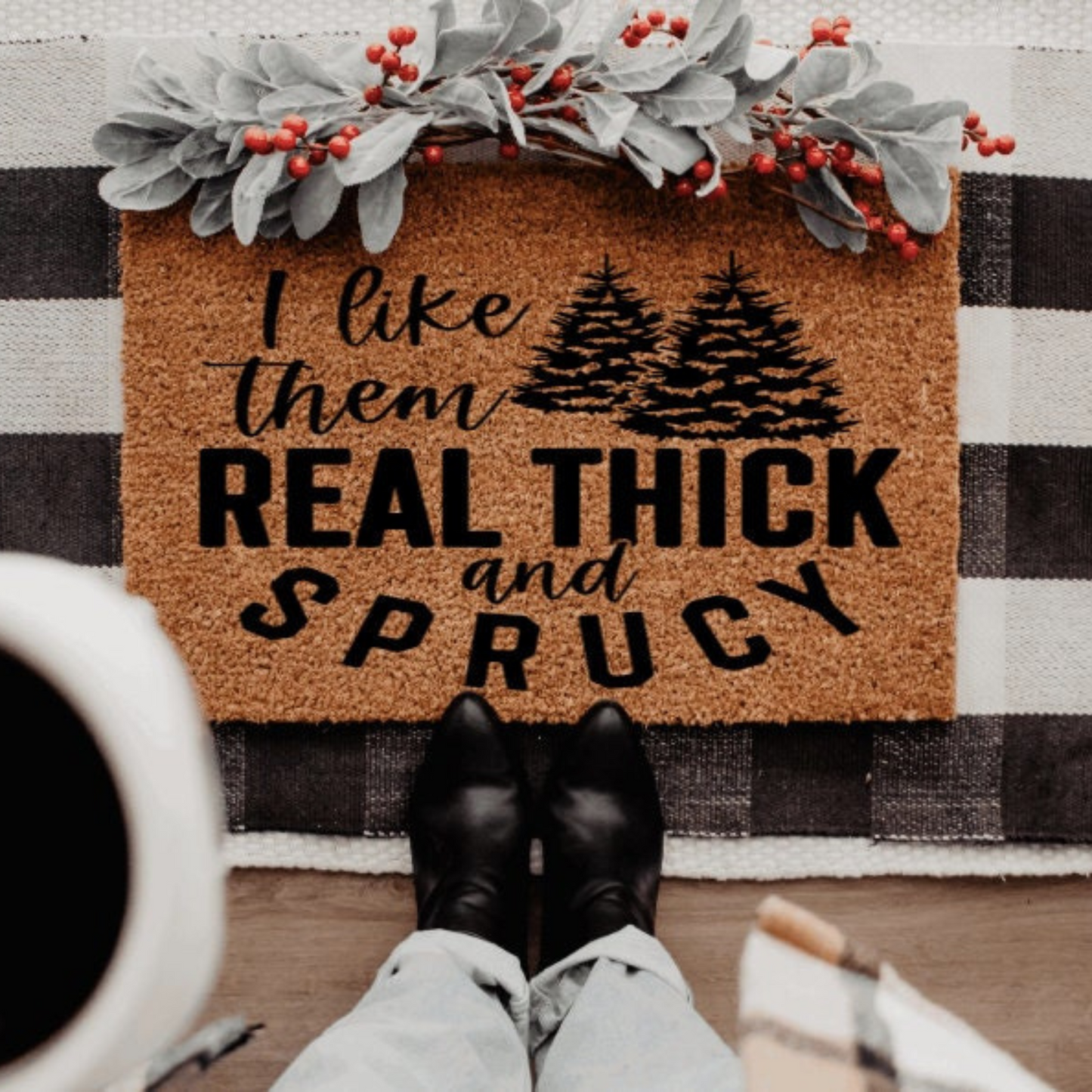 Thick & Sprucy Christmas Tree Doormat