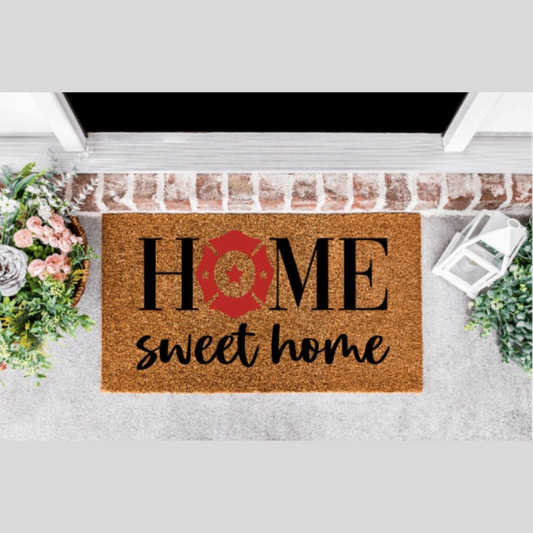 Home Sweet Home Firefighter Doormat