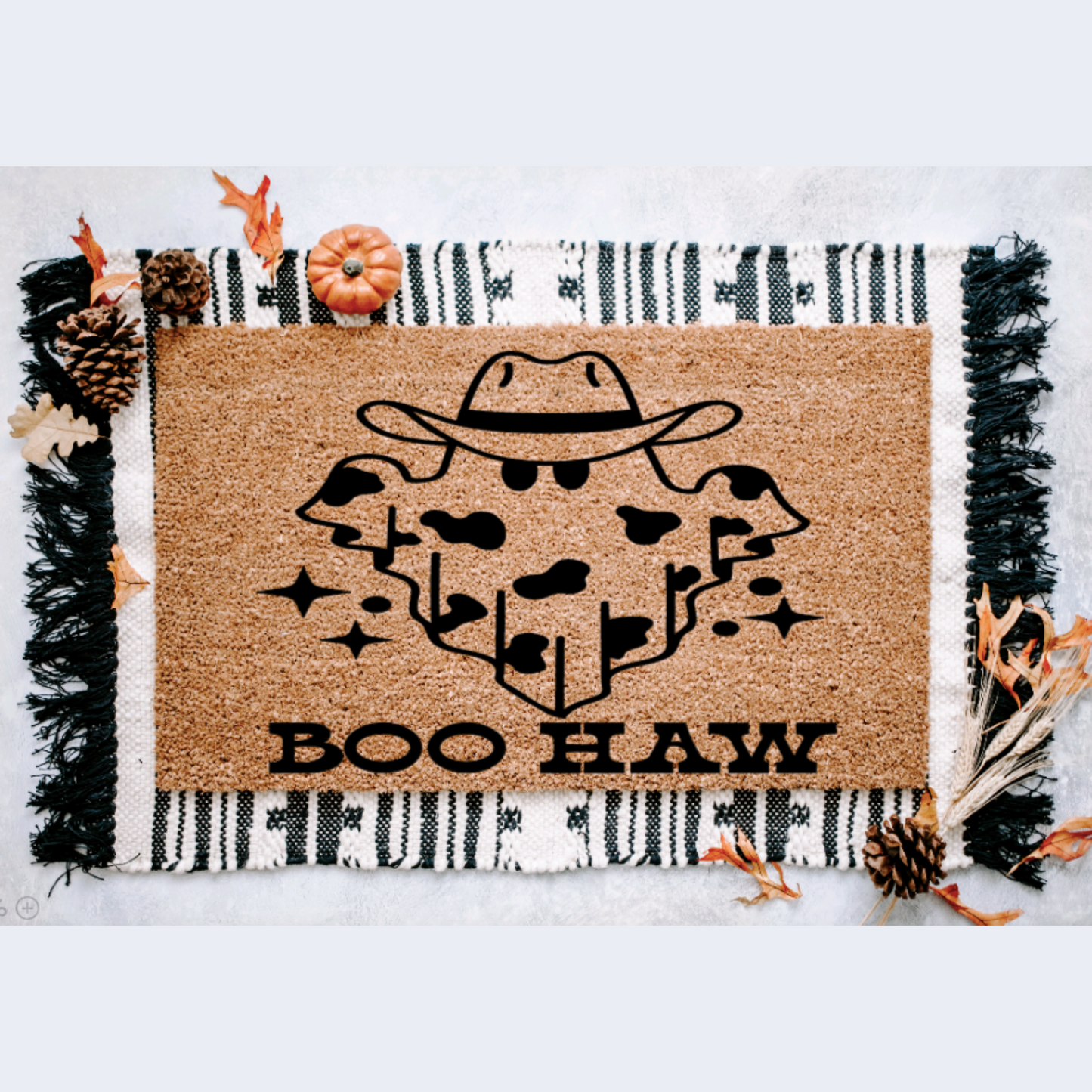 Western Cowboy Ghost Boo-Haw Doormat