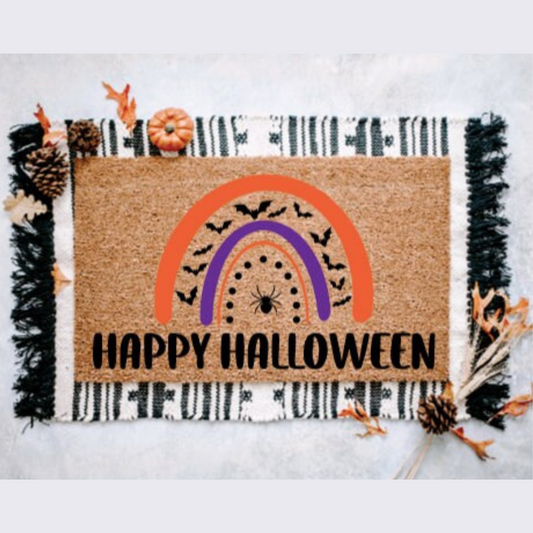 Happy Halloween Spider Doormat