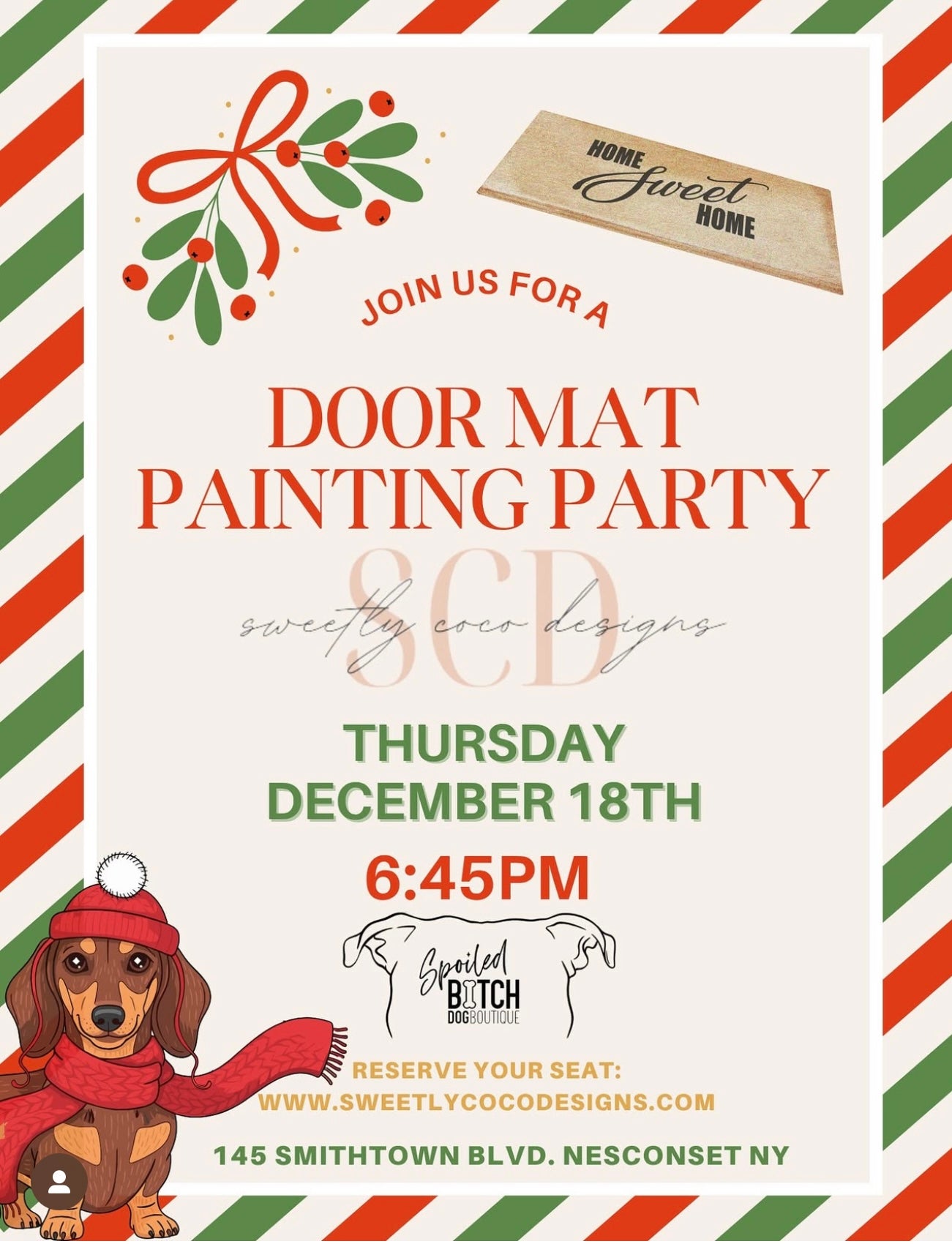 Spoiled Bitch Dog Boutique Doormat Painting